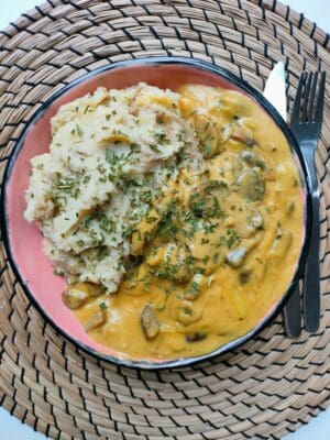 Vol au vegan met puree