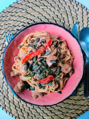 Pasta stroganoff